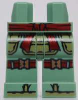 Lego Sand Green Hips and Legs Olive Green Armor Dark Red Sash Copper Buckles