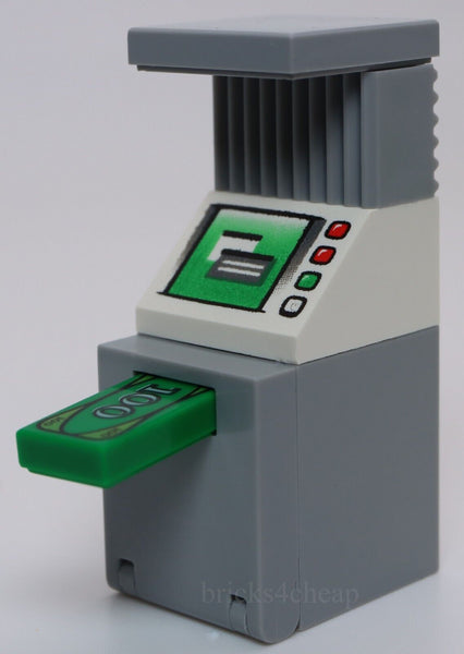 Lego Light Bluish Gray ATM Minifig Utensil Cash Machine