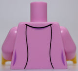 Lego Torso Female Suit Jacket Dark Pink Shirt White Pearl Necklace Gold Pendant