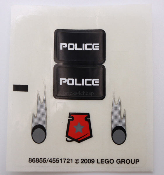 Lego Police Badge Decal Sticker Sheet
