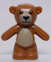 Lego Teddy Bear with Black Eyes Nose and Mouth Tan Stomach and Muzzle Pattern