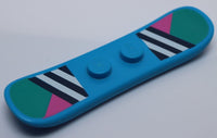 Lego Utensil Snowboard Small Dark Blue White Stripes Dark Pink Triangles