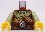Lego Torso Viking Armor Medium Nougat Leather Olive Green Bandana Necklace Strap