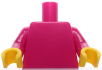 Lego Magenta Minifig Plain Torso w/ Yellow Hands