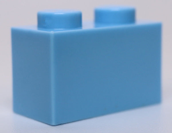 Lego 16x Bright Light Blue 1 x 2 Brick