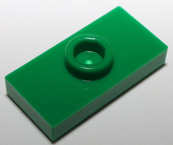 Lego 25x Green Plate Modified 1 x 2 1 Stud Groove Bottom Stud Holder Jumper