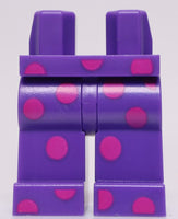Lego Dark Purple Minifig Hips and Legs with Dark Pink Polka Dots