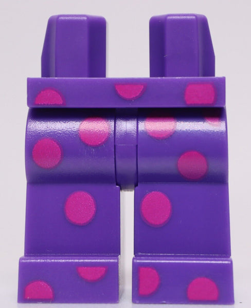 Lego Dark Purple Minifig Hips and Legs with Dark Pink Polka Dots