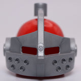 Lego Castle Red Standard Helmet with Flat Silver Pointed Visor
