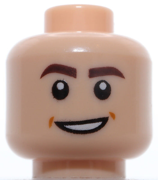 Lego Light Nougat Head Eyebrows Open Mouth Smile Raised Eyebrows Scared