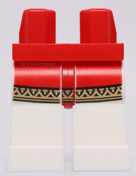 Lego Castle Red Hips and White Legs with Red Surcoat with Gold Border Pattern