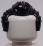 Lego Black Minifig Hair Short Swept Back with Sideburns and Widow's Peak