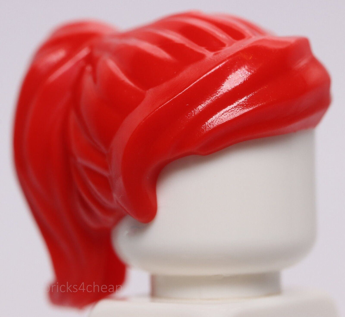 Lego Red Minifig Hair Female Ponytail and Swept Sideways Fringe – Gems ...