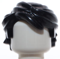 Lego Black Minifig Hair Swept Back Tousled Anakin