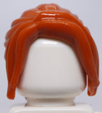 Lego Dark Orange Minifig Hair Female Ponytail Long Side Bangs