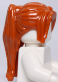 Lego Dark Orange Minifig Hair Female Ponytail Long Side Bangs