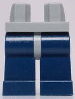 Lego Dark Blue Minifig Legs with Light Bluish Gray Hips