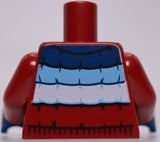 Lego Dark Red Torso Jacket Padded Dark Blue Medium Blue White Panels Zipper