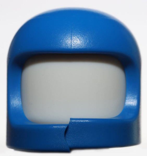 Lego Blue Minifig Helmet Space Town Thick Chin Strap Simulated Crack