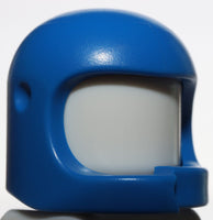 Lego Blue Minifig Helmet Space Town Thick Chin Strap Simulated Crack