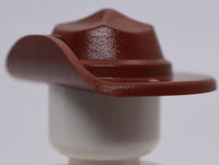 Lego Reddish Brown Minifig Headgear Hat Wide Brim Flat