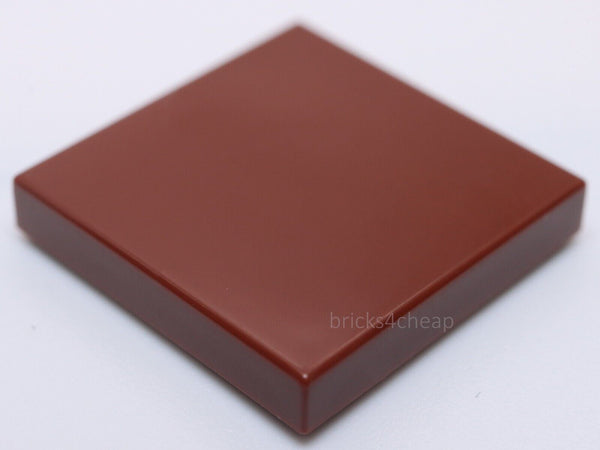 Lego 16x Reddish Brown 2 x 2 Tile with Groove
