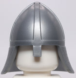 Lego Castle Flat Silver Knight's Helmet with Nose Guard and Neck Protector