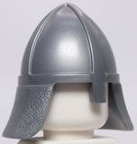 Lego Castle Flat Silver Knight's Helmet with Nose Guard and Neck Protector