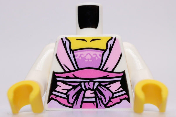 Lego Mage Robe Lego White Torso Robe with Bright Pink and Dark Pink Waistband Lavende ...