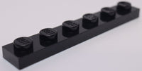 Lego 10x Black Plate 1 x 6 NEW