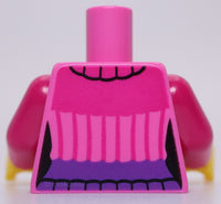 Lego Dark Pink Minifig Female Torso Sweater Magenta Arms