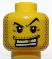 Lego Yellow Jailbird Head with Gold Tooth