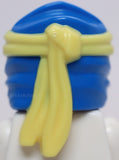 Lego Ninjago Blue Hood Wrap Type 4 with Molded Bright Light Yellow Headband
