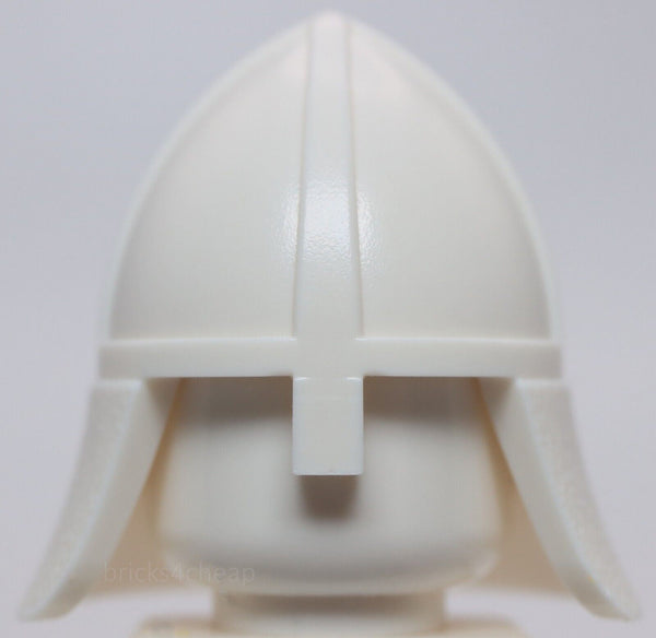 Lego Castle White Knight's Helmet with Nose Guard and Neck Protector