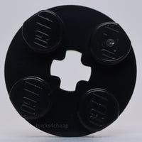 Lego 28x Black 2 x 2 Round Plate with Axle Hole