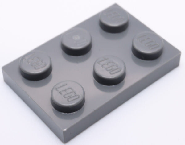 Lego 10x Dark Bluish Gray Plate 2 x 3