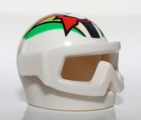 Lego White Standard Helmet World Racers Team Extreme Logo