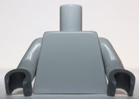 Lego Light Bluish Gray Torso with Dark Bluish Gray Hands