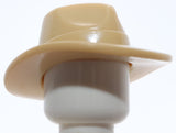 Lego Tan Minifig Headgear Hat Wide Brim Outback Style Fedora