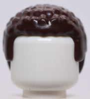 Lego Dark Brown Minifig Hair Male with Coiled Texture