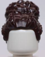 Lego Dark Brown Minifig Hair Female Coiled with Large High Bun