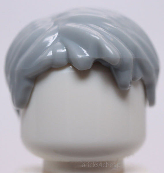Lego 2x Light Bluish Gray Minifig Hair Short Tousled with Side Part