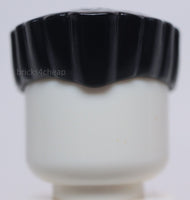 Lego Black Minifig Hair Flat Top with Straight Even Sections