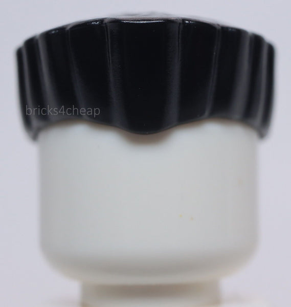 Lego Black Minifig Hair Flat Top with Straight Even Sections