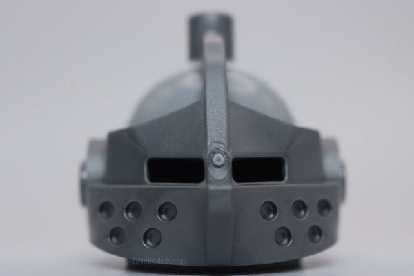 Lego Castle Light Bluish Gray Standard Helmet with Flat Silver Pointed Visor