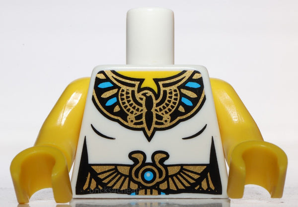 Lego White Torso Tunic with Egyptian Royal Seal and Belt Pattern