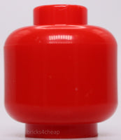 Lego 5x Red Minifig Head Hollow Plain Stud