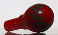 Lego Red Maraca Utensil with Green Geometric Print Minifig Utensil Music