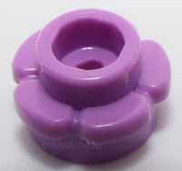 Lego 25x Medium Lavender Plate Round 1 x 1 with Flower Edge 5 Petals