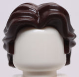 Lego Dark Brown Minifig Hair Short Wavy with Center Part